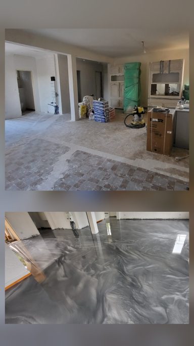 Revêtement sol en résine époxy décoratif