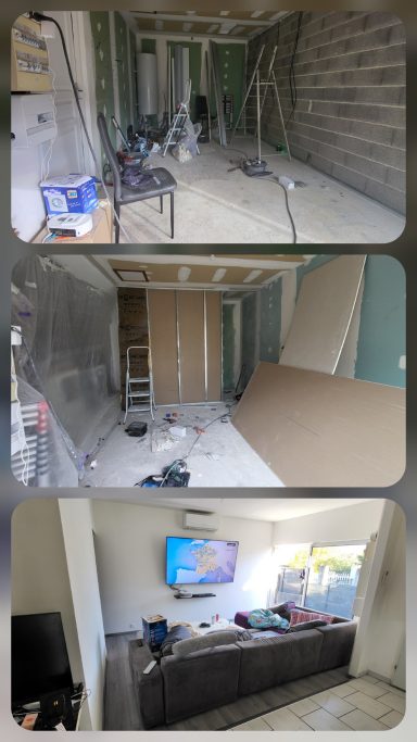 Extension d'une salle a manger avec le garage.